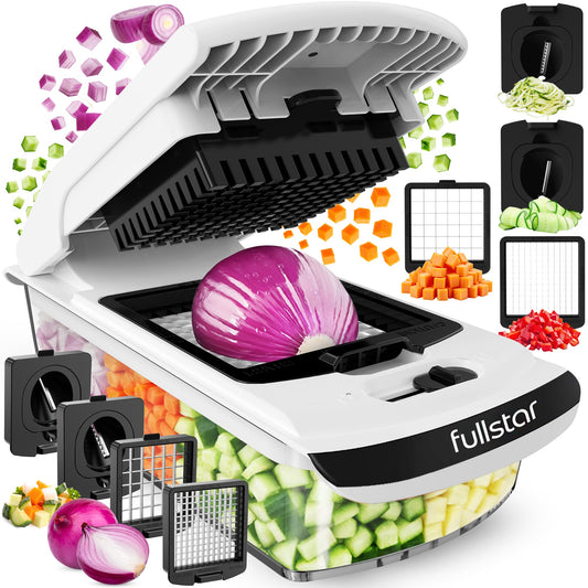 Fullstar Pro Original - Vegetable Chopper, Cutter & Spiralizer - 4 Blades