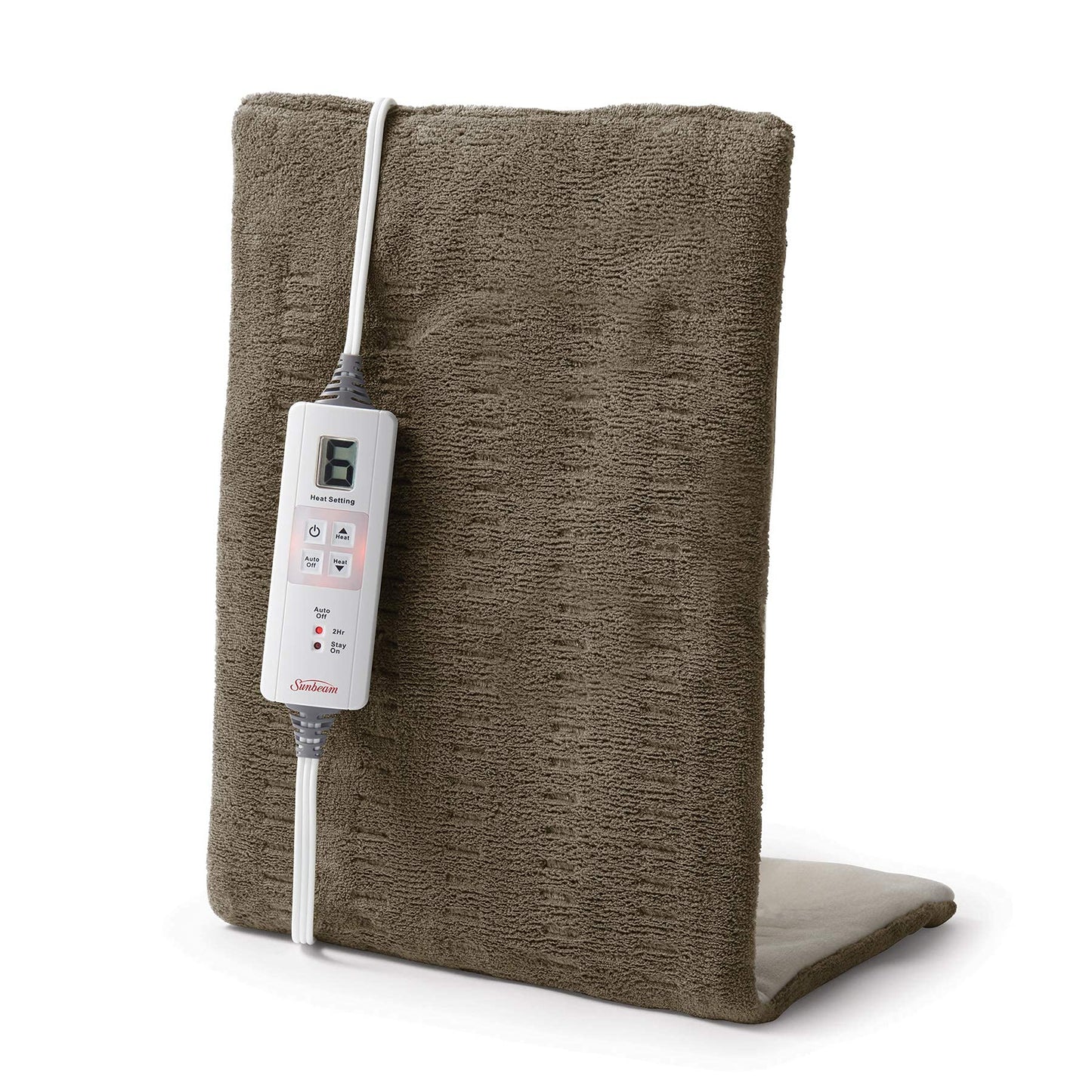 Sunbeam Premium Heating Pad with XpressHeat Technology - Electric Heating Pad for Neck, Shoulder and Back Pain, King Size, Brown - Available at All In One Marketplace Canada