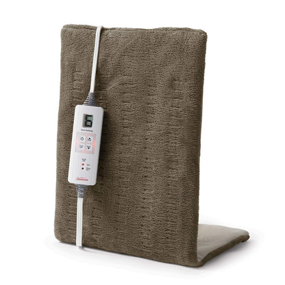 Sunbeam Premium Heating Pad with XpressHeat Technology - Electric Heating Pad for Neck, Shoulder and Back Pain, King Size, Brown - Available at All In One Marketplace Canada
