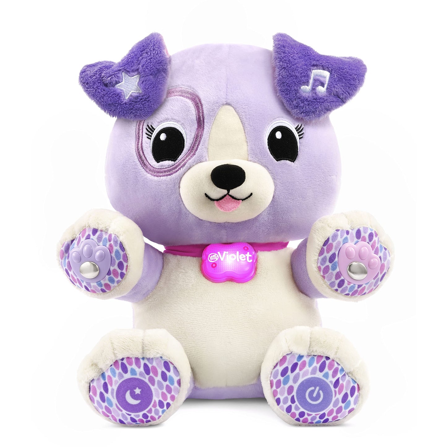 LeapFrog My Pal Violet Smarty Paws, Infant Plush Toy with Personalization, Music and lullabies, Learning Content for Baby to Toddler, English Version LeapFrog