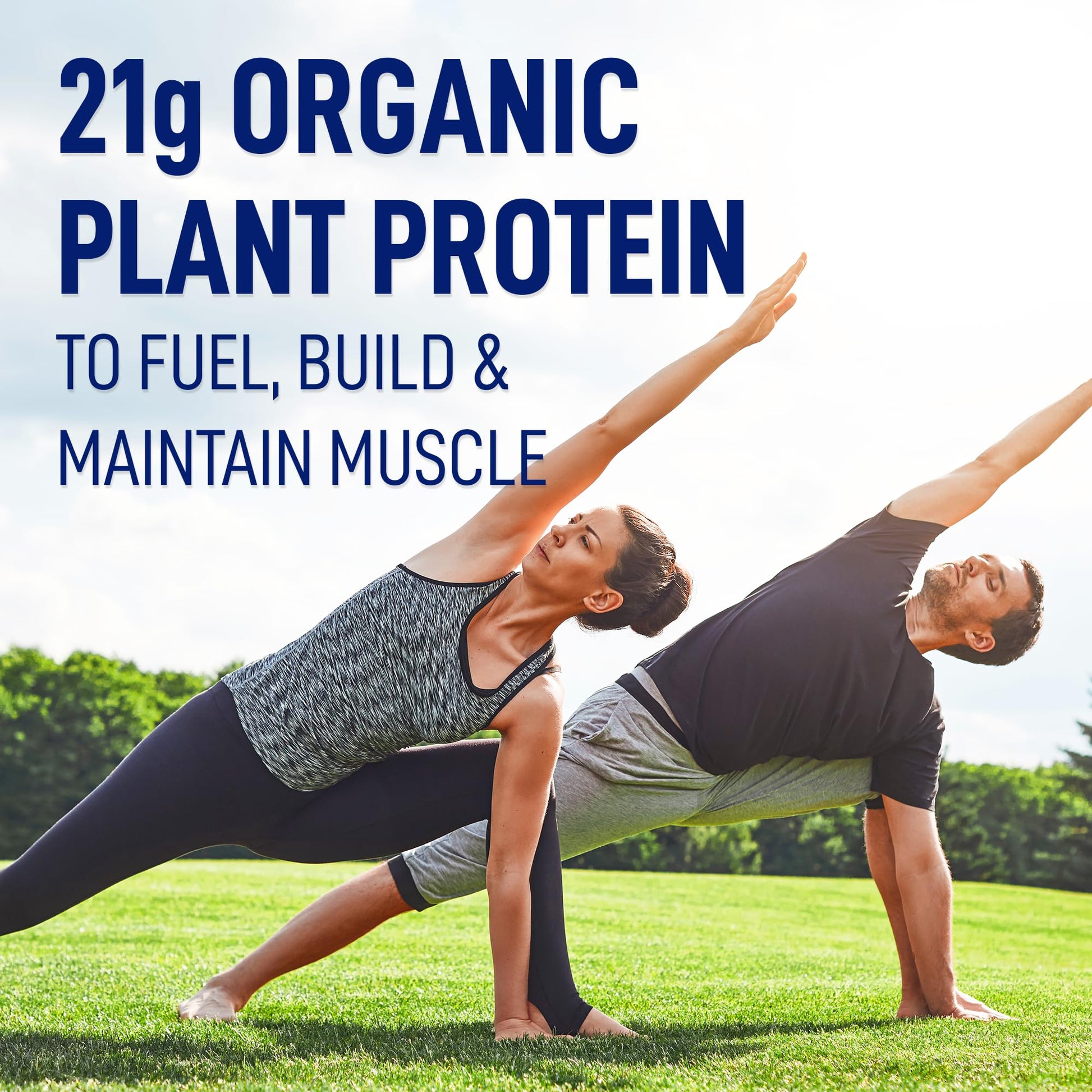 LeanFit Organic Plant-Based Protein Powder - Natural Vanilla Flavor, 21g Protein Per Serving, 44 Servings, 1.5kg