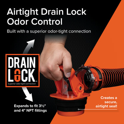 Camco Rhino RV Sewer Adapter PRO - Clear Sewer Hose Elbow with Drain Lock Adapter - Includes Ergonomic Handle & Flexible Adapter (39730) 🍁 All In One Marketplace Canada