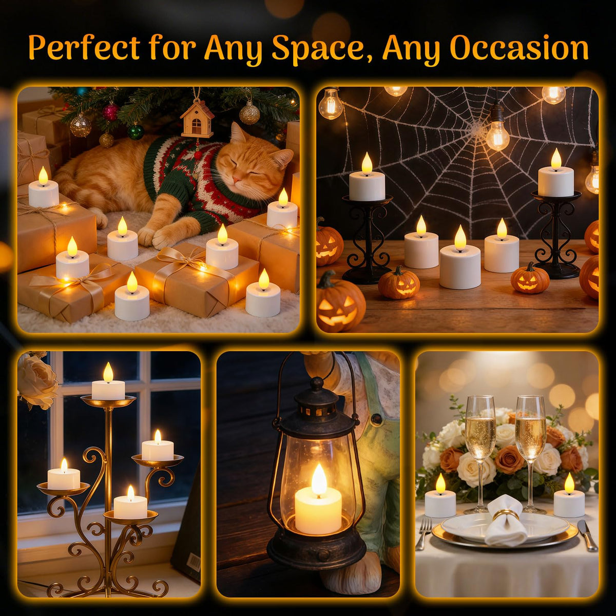 Lacasa Tea Lights Candles, Rechargeable Flameless LED Candles 12 Pack 🍁 All In One Marketplace Canada