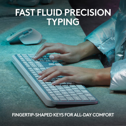 Logitech MX Keys S Wireless Keyboard Low Profile Fluid Precise - Grey