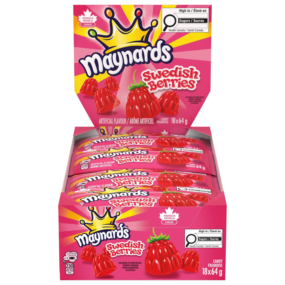 Maynards Swedish Berries Candy 64 g (Pack of 18)