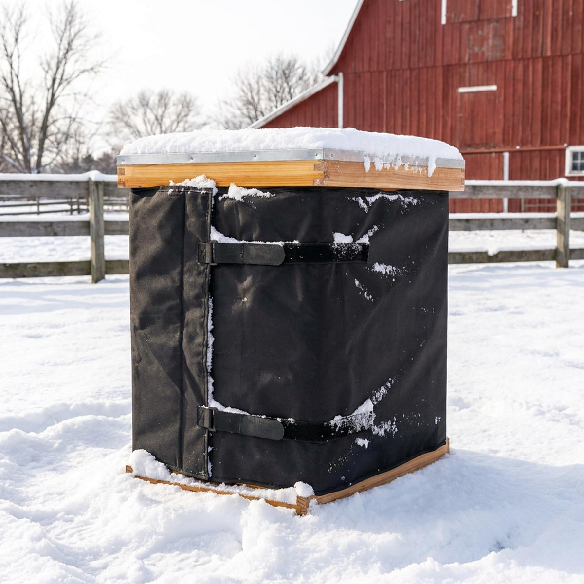 codree 10 Frame Winter Bee Hive Wrap- 1 Deep Box & 1 Medium Box 600D Oxford Beehive Winter Protection Cover- Cozy Windproof Warm Bee Hive Insulation Wrap for Most Bee Hive (85" x 17") 🍁 All In One Marketplace Canada