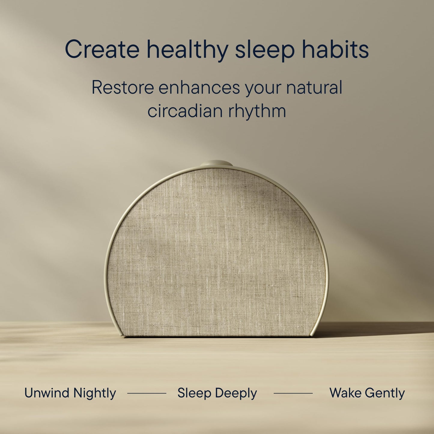 Hatch Restore 3 Sunrise Alarm Clock, Sound Machine, Smart Light (Putty) - White Noise, Screen-Free Sleep Routine - Available at All In One Marketplace Canada