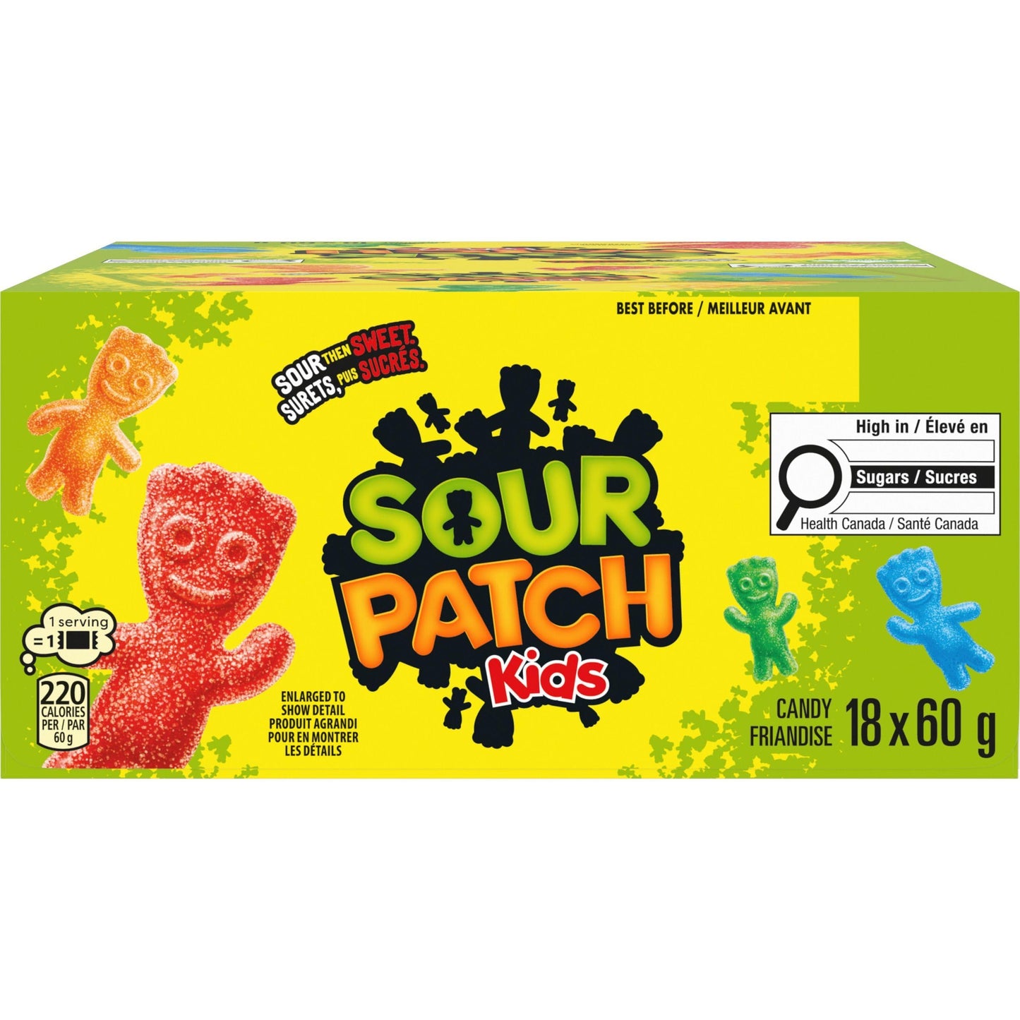 Sour Patch Kids Original Gummy Candy - 60g Bags, Pack of 18