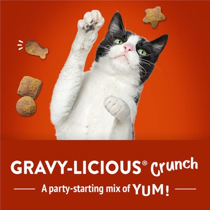 Friskies Party Mix Cat Treats, Gravy-Licious Crunch Chicken 510g (3 Pack) Friskies