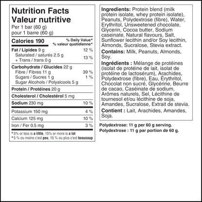 Quest Nutrition Chocolate Peanut Butter Flavored Protein Bar, High Protein, Gluten Free, 12ct 🍁 All In One Marketplace Canada