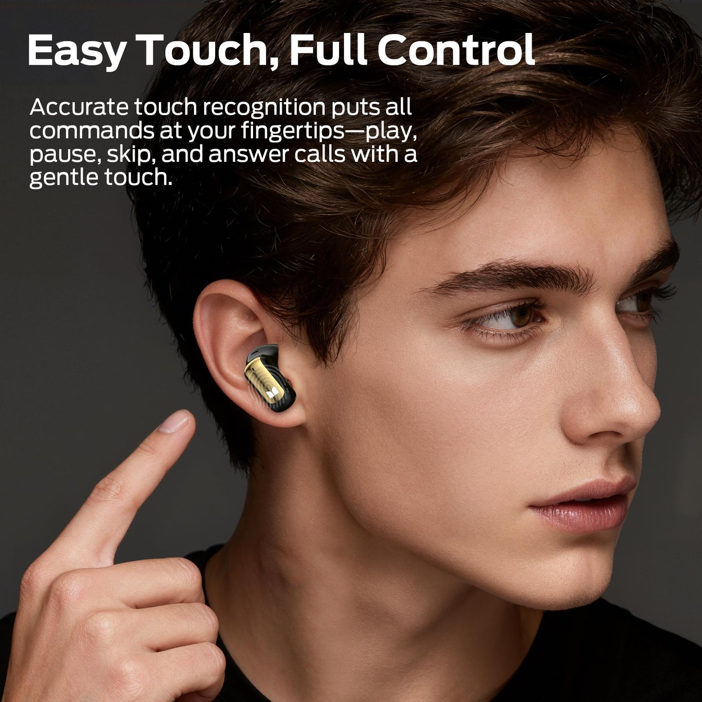 Monster N-Lite 217 Wireless Earbuds, Immersive Stereo Sound, Bluetooth 6.0 in-Ear Headphones, Built-in Smart Noise Cancelling Mic for Clear Calls, Comfortable Fit, 32H Playtime, IPX6 Waterproof, Black