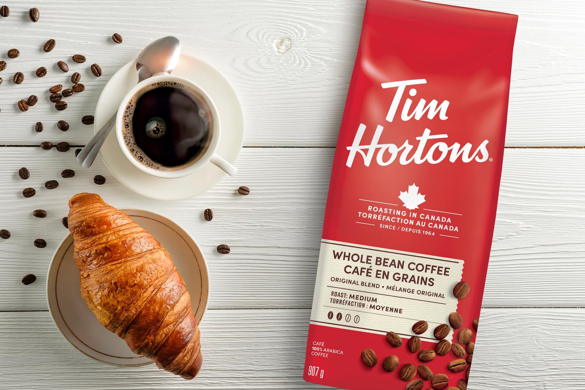 Tim Hortons Original Blend Whole Bean Coffee, 907g
