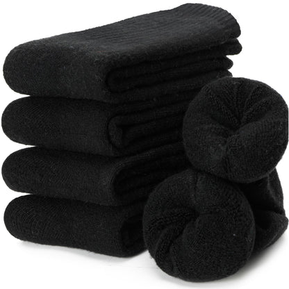 EBMORE Merino Wool Socks for Women Hiking Thermal Winter Warm Thick Boot Cozy Crew Comfy Work Socks Stocking Stuffers Gift for Women Mom 5 Pairs (Black Series) 🍁 All In One Marketplace Canada