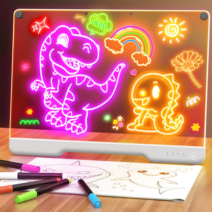 Geokay 16" Rechargeable LED Drawing Board with 9-Color Light Effects 🍁 All In One Marketplace Canada