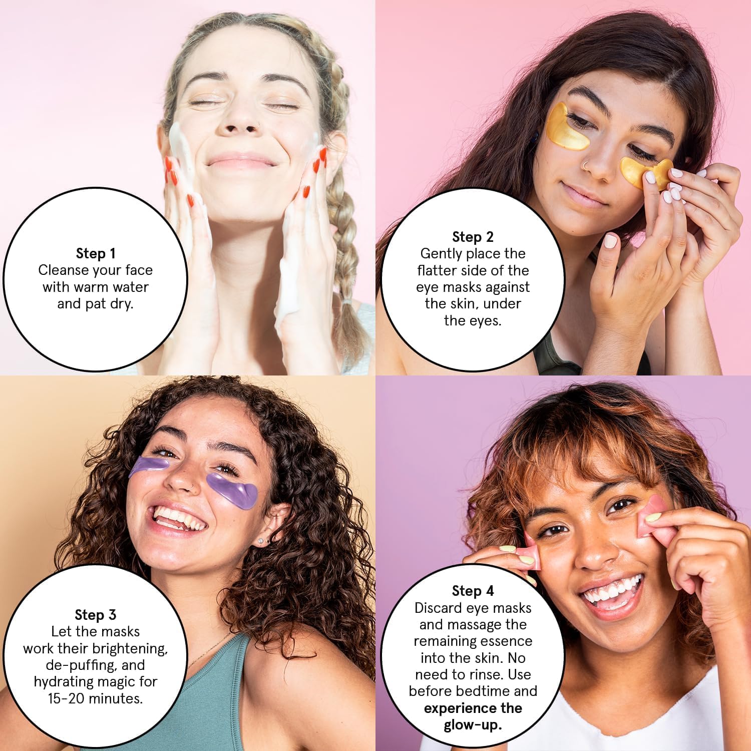 grace & stella Under Eye Masks With Retinol - Revitalizing Under Eye Patches for The Wrinkles & Dark Circles - Gel Eye Mask - Gifts for Mom, Teen Girl Gifts - Vegan, Cruelty-Free (24 Pairs)