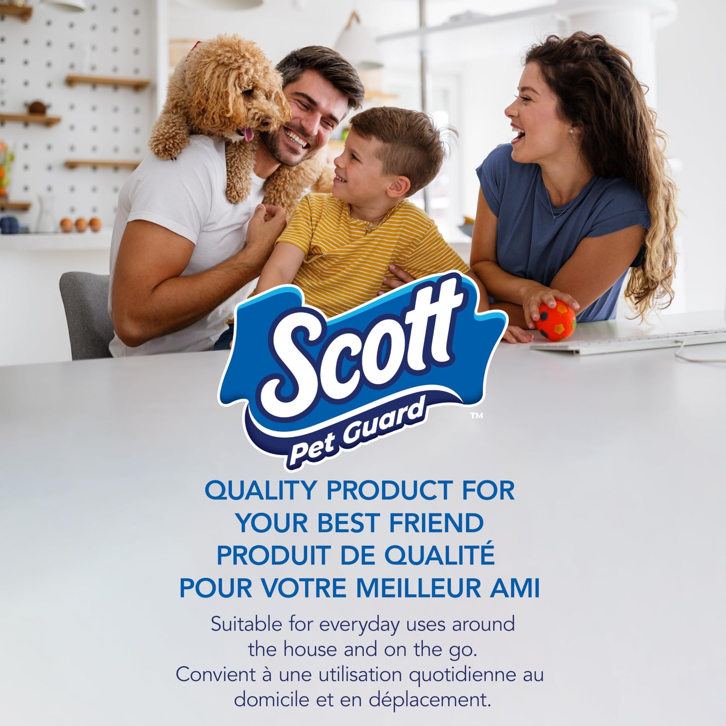 Scott Pet Guard Dog Pads, 12 Hour Odor Control, Large, 22" x 22", 50-Pack Scott