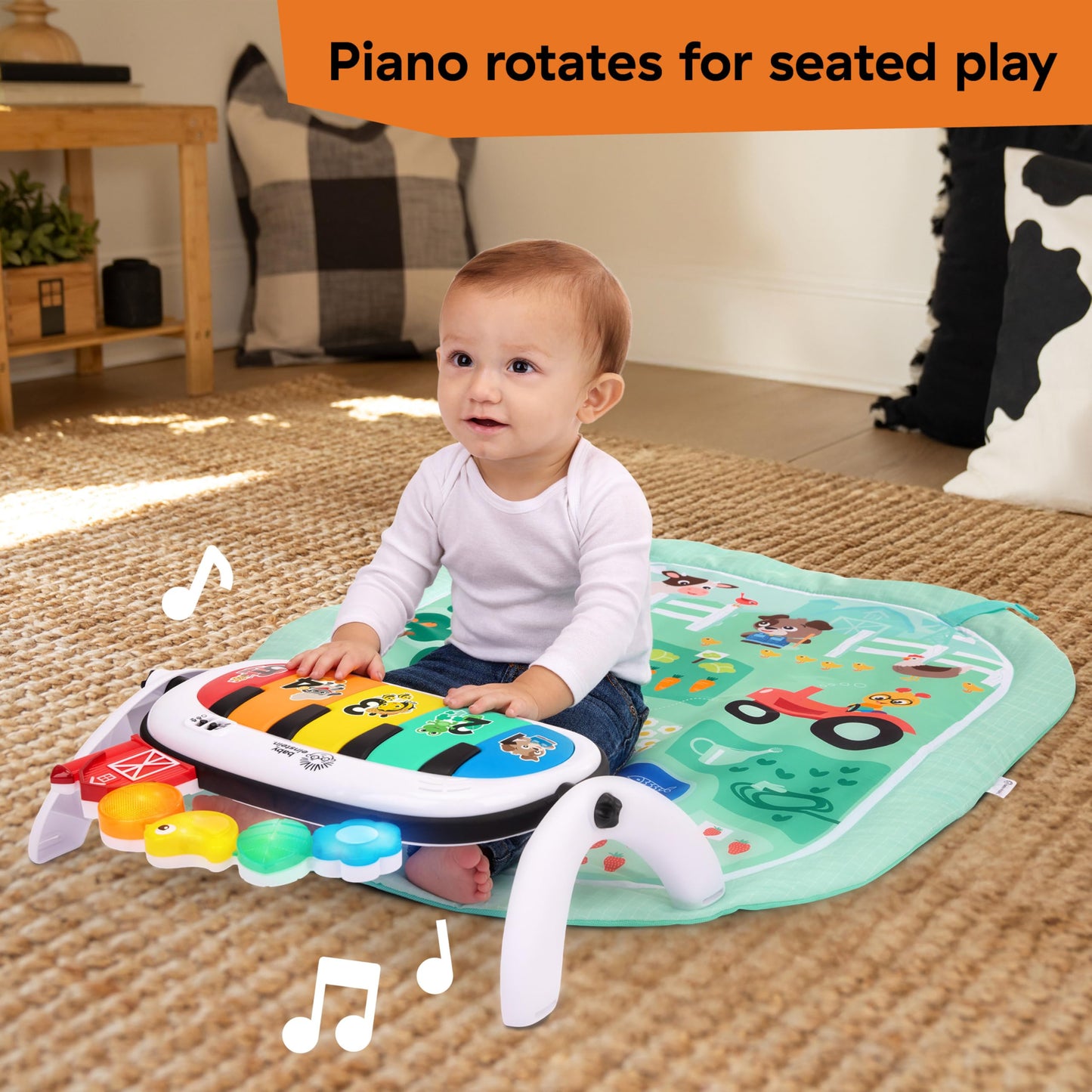 Baby Einstein Farm Explorers 4-in-1 Kickin’ Tunes Musical Meadow Music & Language Discovery Gym, Ages 0 Months and Up 🍁 All In One Marketplace Canada