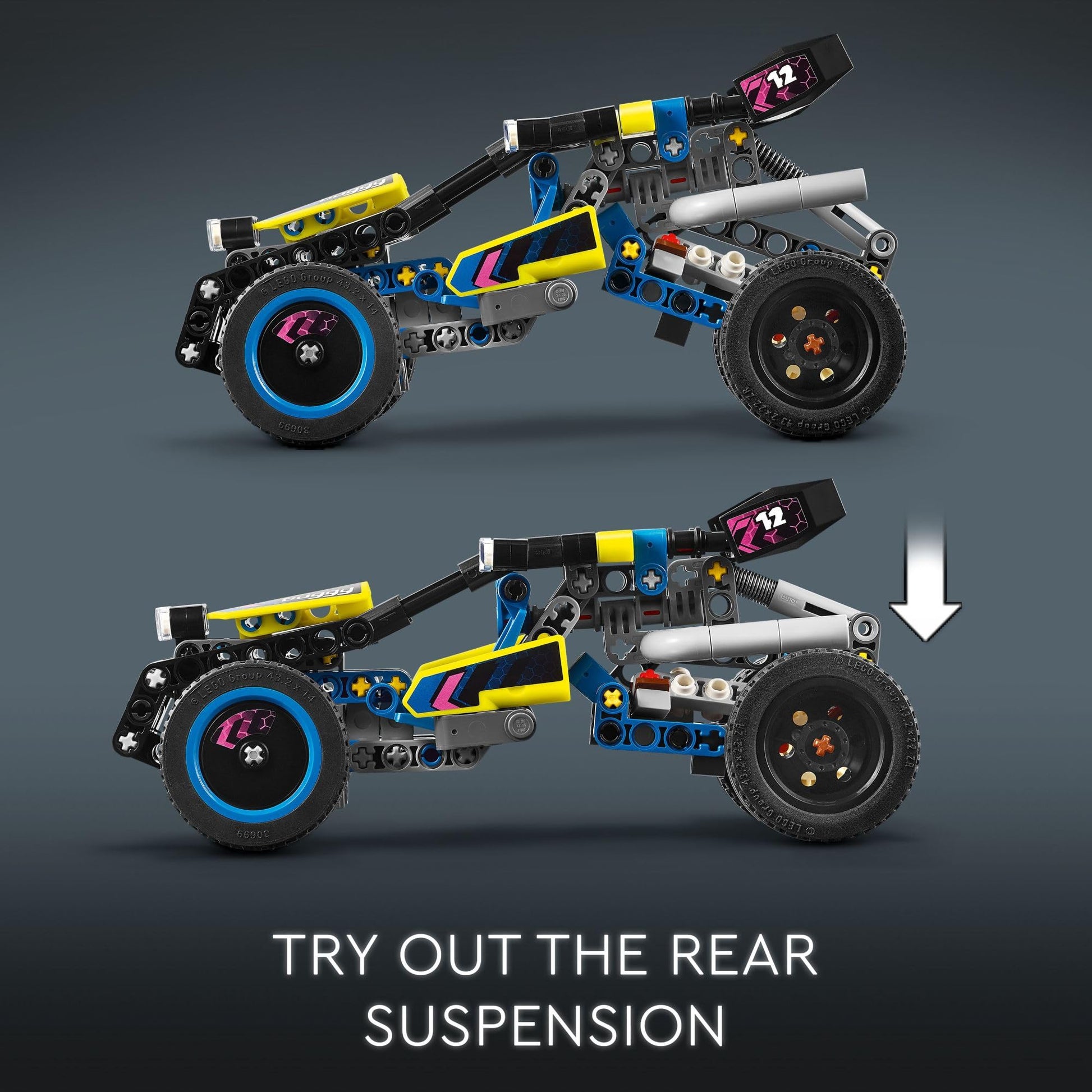 LEGO Technic Off-Road Race Buggy Buildable Car Toy, Cool Toy for 8 Year Old Boys, Girls and Kids who Love Rally Contests, Race Car Toy Featuring Moving 4-Cylinder Engine and Working Suspension, 42164 - Available at All In One Marketplace Canada