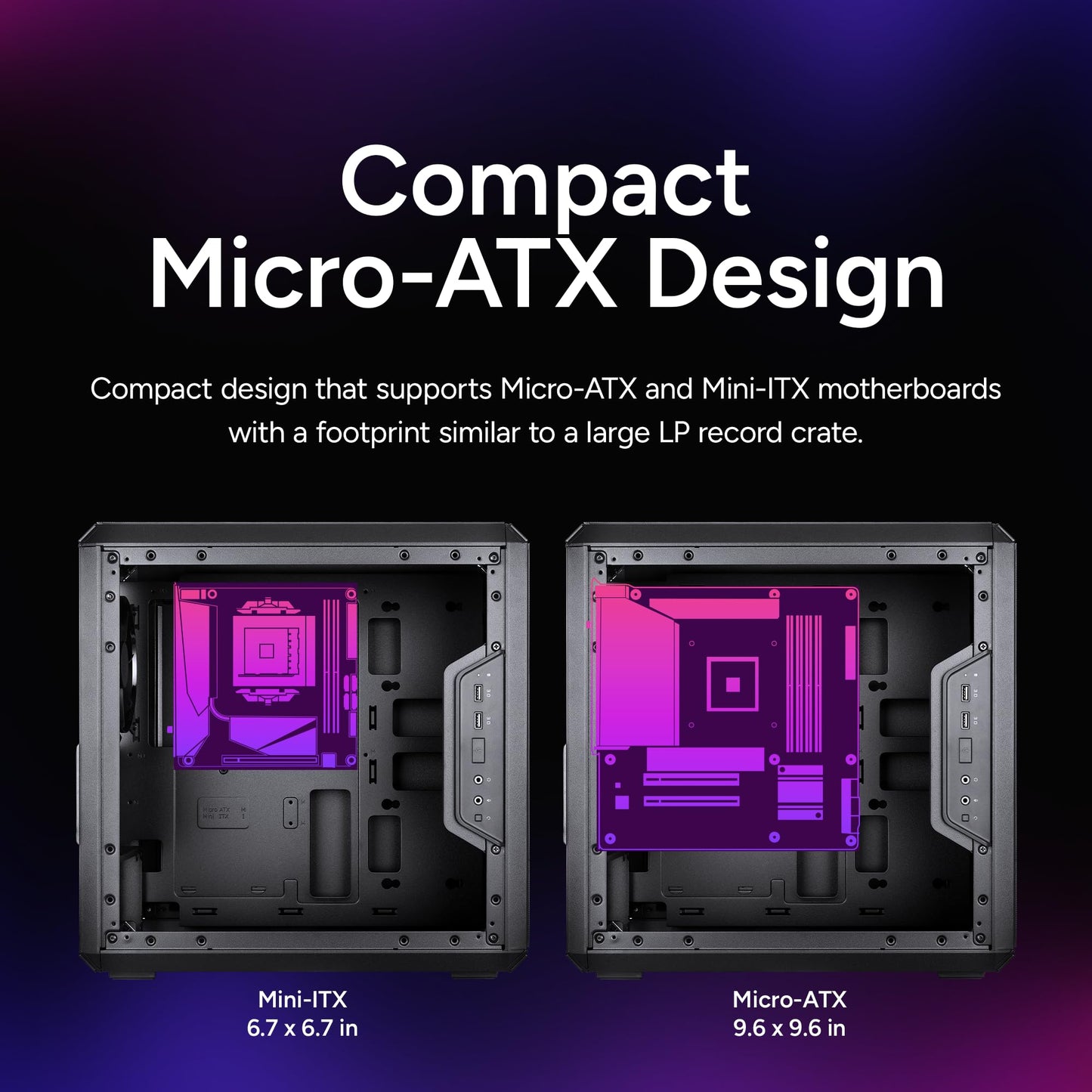 Cooler Master MasterBox Q300L Micro-ATX Tower with Magnetic Design Dust Filter, Transparent Acrylic Side Panel, Adjustable I/O & Fully Ventilated Airflow, Black (MCB-Q300L-KANN-S00) 🍁 All In One Marketplace Canada