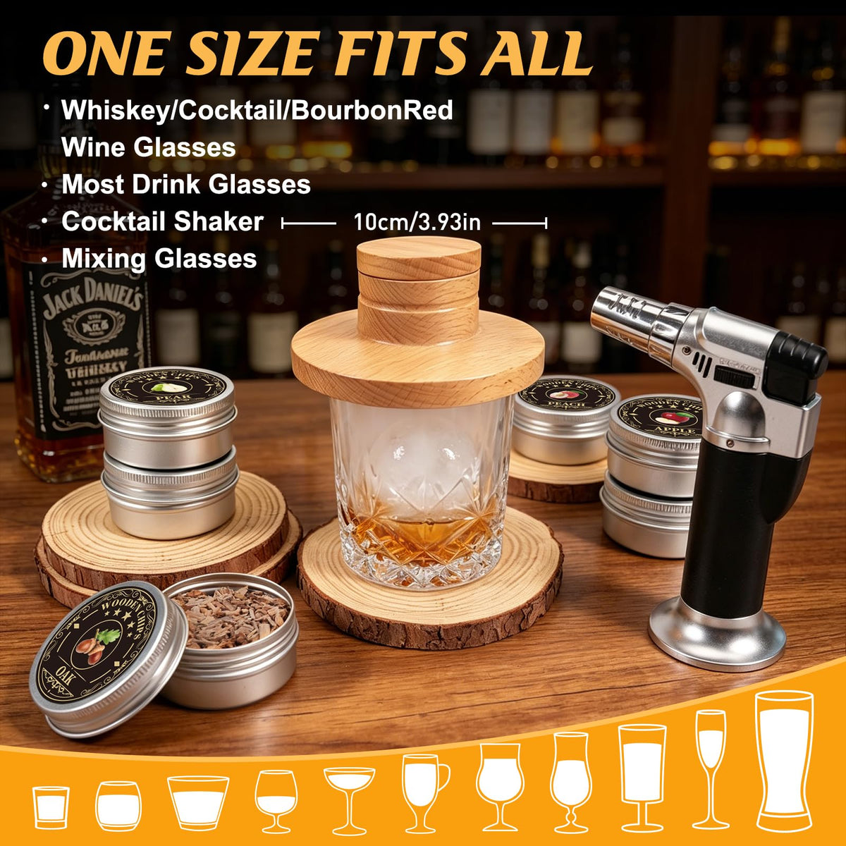 Christmas Stocking Stuffers Gifts for Men, Whisky Smoker Kit, No Butane 🍁 All In One Marketplace Canada
