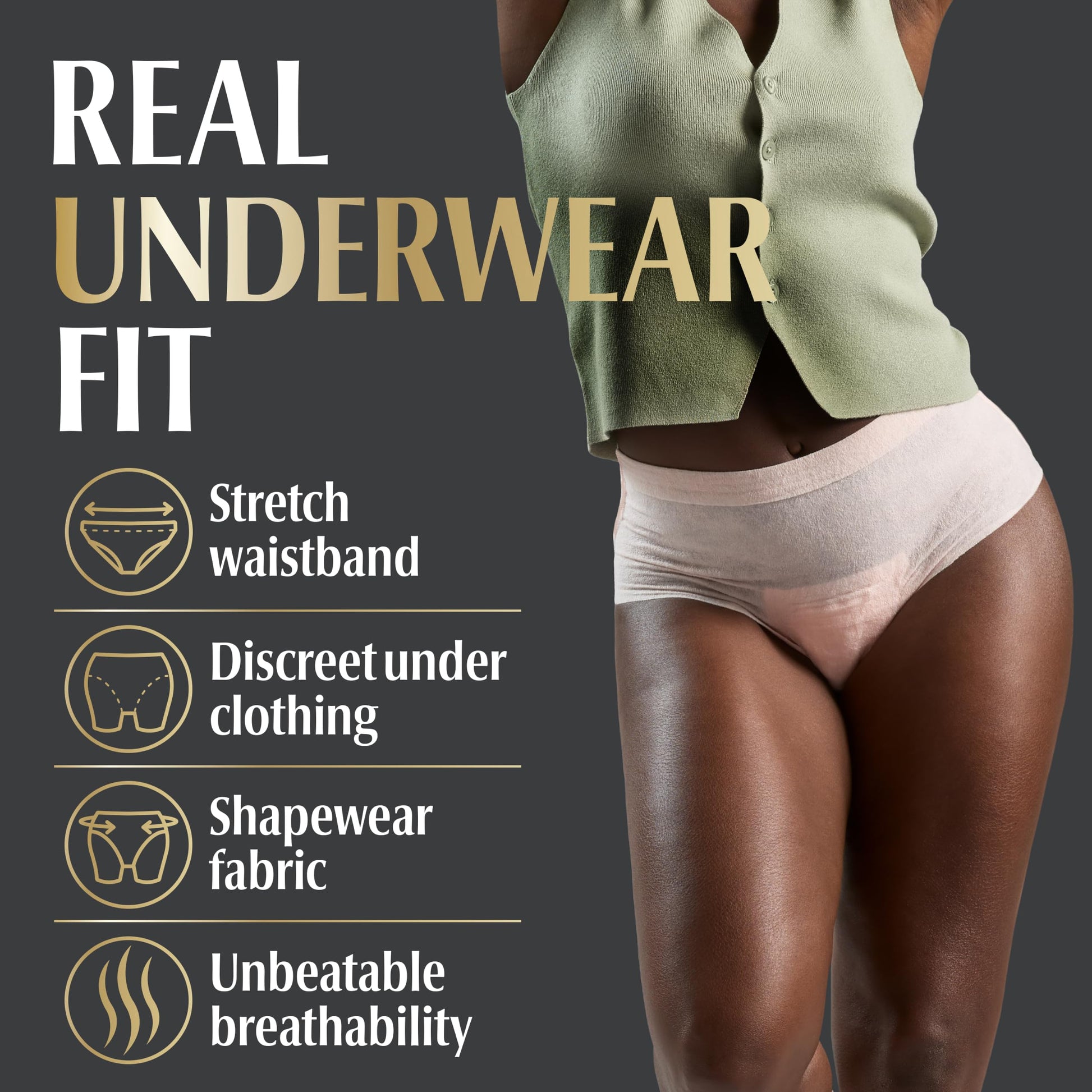 Depend Adult Incontinence & Postpartum Underwear, Small, 16 Count Depend