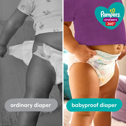 Pampers Cruisers 360 Pull-On Diapers, Size 7, Babyproof up to 100% leakproof diaper, 1 Pack (Count of 88)