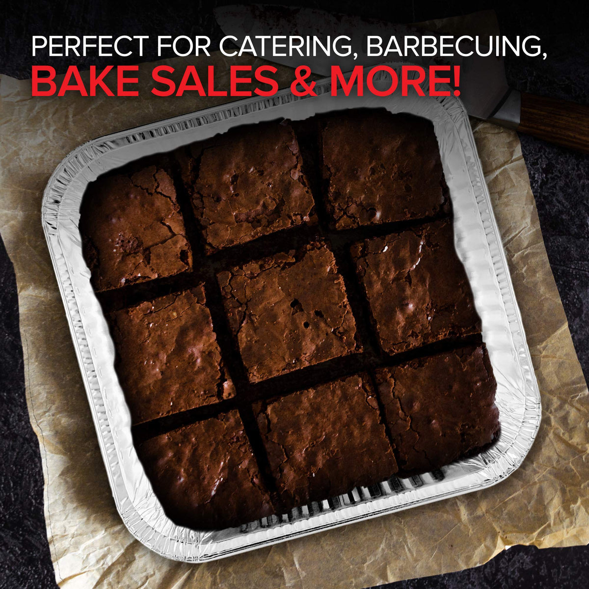 Stock Your Home Aluminum Foil Pans 8x8 Baking Pans Disposable with Lids (10 Pack) Square Baking Pans with Lids - 8 Inch Cake Pan - Brownie Pan - Lasagna Pan - 8 Inch x 8 Inch x 2 Inch 🍁 All In One Marketplace Canada