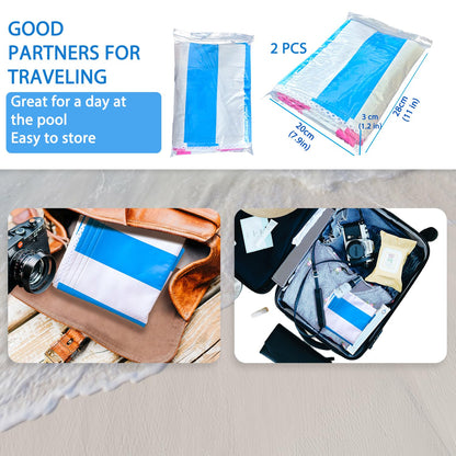 FUNNYTA 2 Pack Water Hammock, 4-in-1 Multi-Portable Water Pool Float Hammock (Saddle, Lounge Chair, Hammock and Drifter) for Adults, Suitable for Travel, Family and Recreation