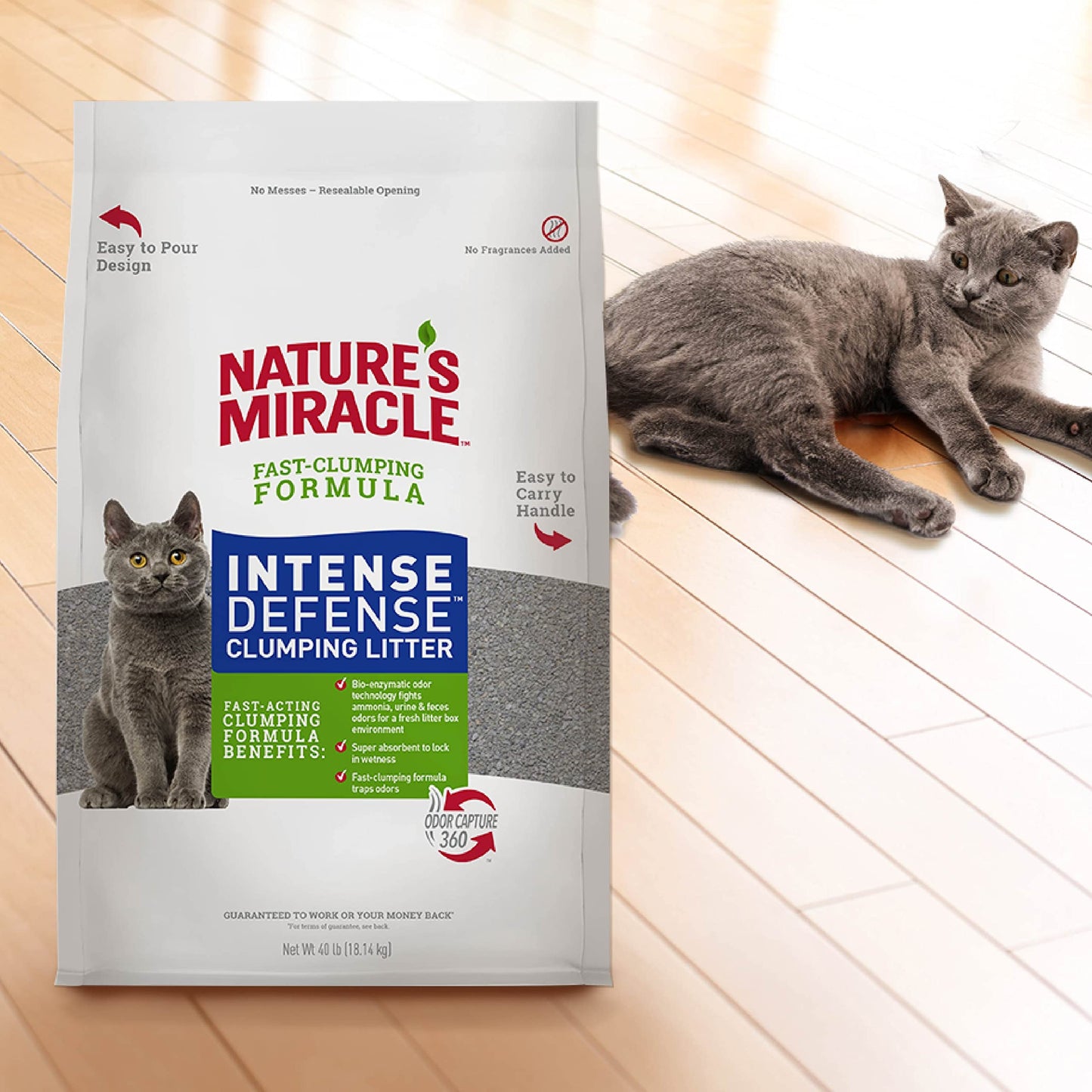 Nature's Miracle Intense Defense Clumping Litter 40 LBS 🍁 All In One Marketplace Canada