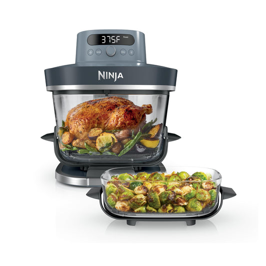 Ninja Crispi Pro 6-in-1 Glass Air Fryer | 6qt & 2.5qt Glass Containers with Storage Lids | Non-Toxic | Meal Prep, Microwave, Freezer & Dishwasher Safe | Air Fry, Bake & More | Cyberspace | AS101CCY - Available at All In One Marketplace Canada