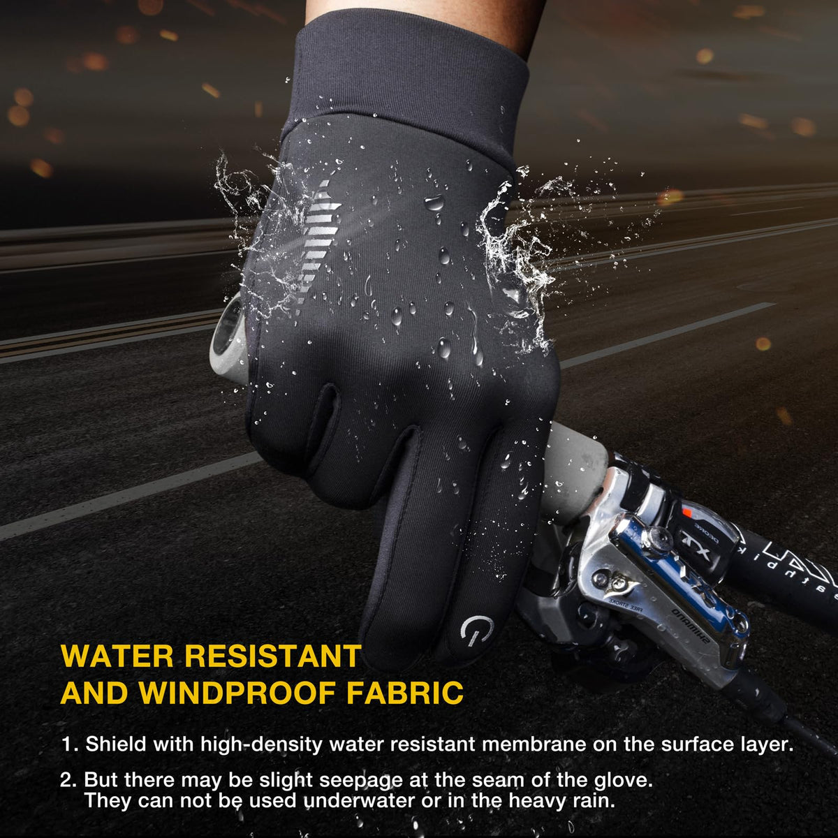 SIMARI Winter Gloves for Men Women Running Cycling Touch Screen Finger & Non-Slip Palm Design, Warm Thermal Lining & Windproof Cuff, Suitable for Driving Camping Skiing Cold Weather Hiking Black M 🍁 All In One Marketplace Canada
