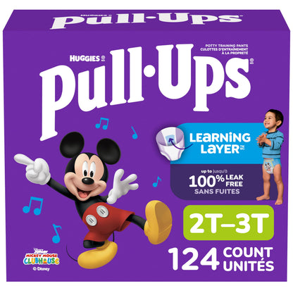 Pull-Ups Boys' Potty Training Pants, 2T-3T (16-34 lbs), 124 Count