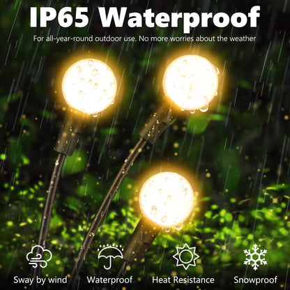 iBaycon 8 Pack Solar Firefly Lights Garden Pathway Outdoor Decor Warm White