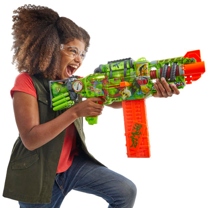 Nerf Zombie Corrupter Dart Blaster, 22 Nerf Elite Darts, 18 Dart Clip, Dart Storage, Bolt Action, Outdoor Games, Ages 8+