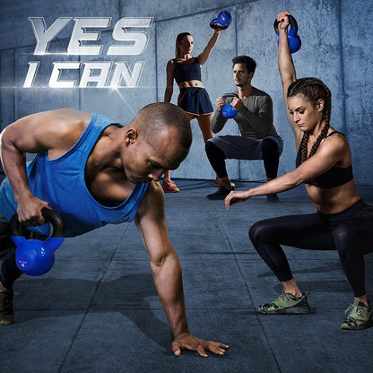 Yes4All Vinyl Coated Kettlebell Weights Set – Great for Full Body Workout and Strength Training – Vinyl Kettlebell 10 lbs