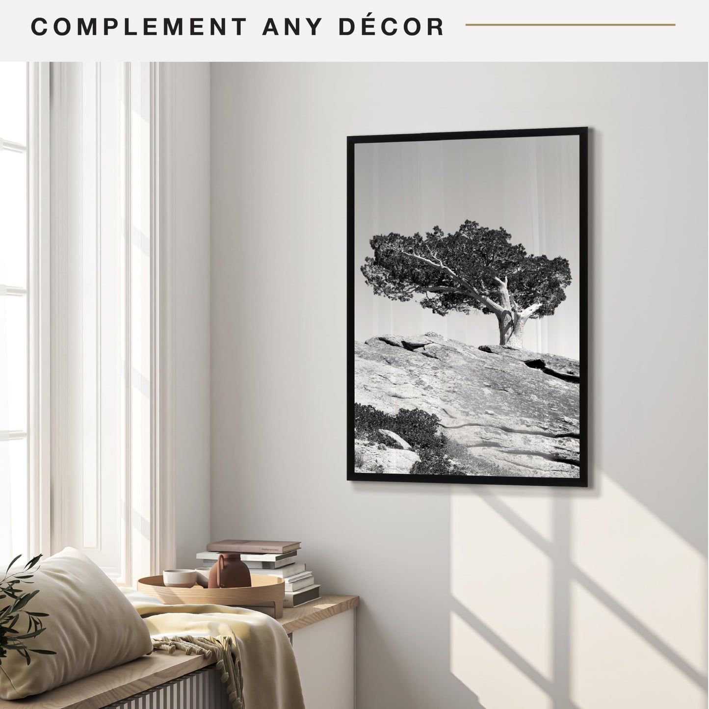 MCS Everline Collection 16x24 Poster Frame Black, Vertical & Horizontal Wall Hanging Large Picture Frame for Photos, Posters & Art Prints (1-Pack) MCS