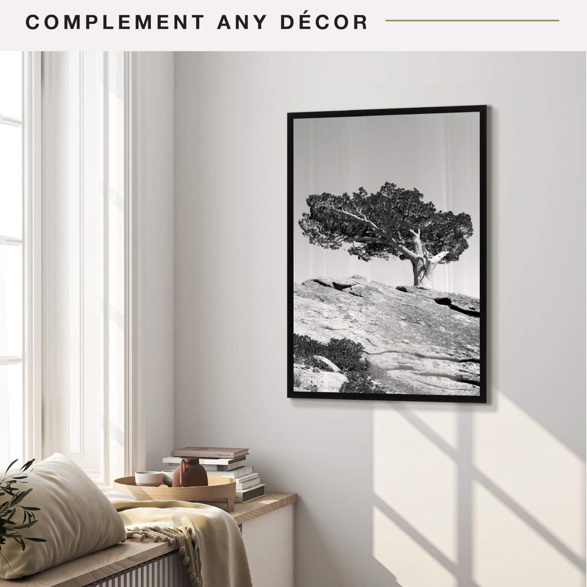 MCS Everline Collection 16x24 Poster Frame Black, Vertical & Horizontal Wall Hanging Large Picture Frame for Photos, Posters & Art Prints (1-Pack) MCS