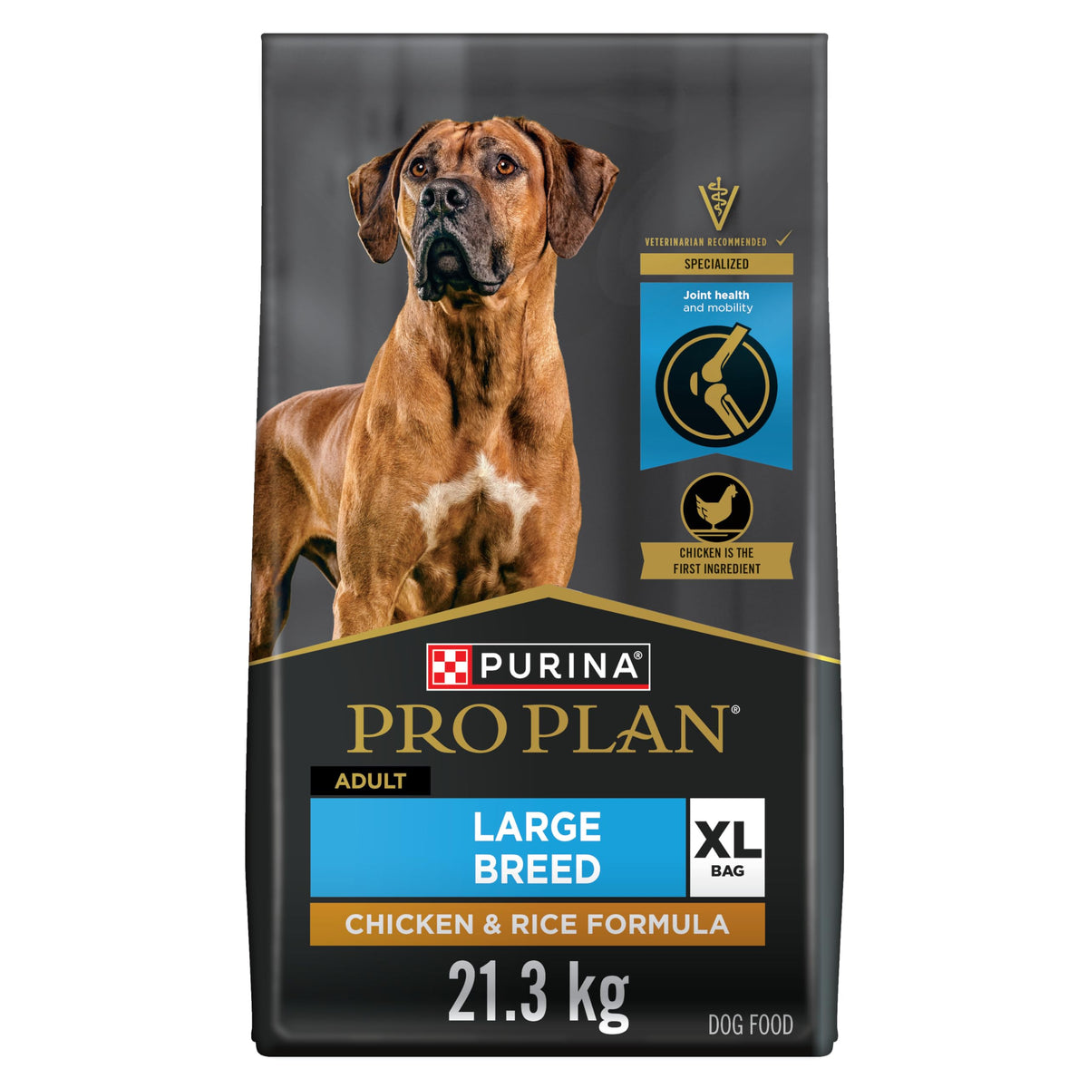 Purina Pro Plan Dry Dog Food, Specialized Large Breed Chicken & Rice - 21.3 kg Bag (1 Pack)