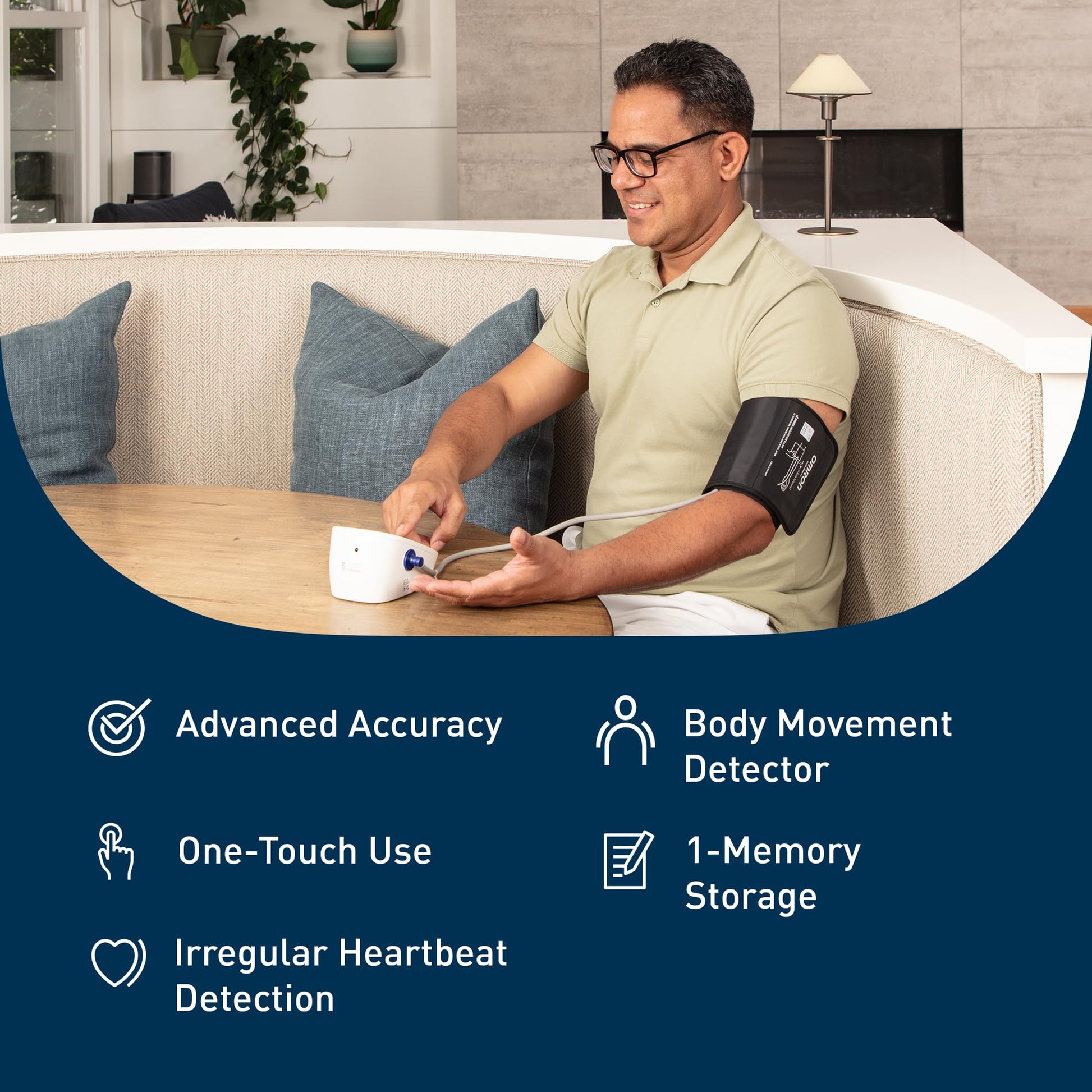 OMRON Iron Upper Arm Blood Pressure Monitor - Clinically Validated Blood Pressure Cuff - Medical Grade with Wide Range 17" Arm Cuff - Available at All In One Marketplace Canada