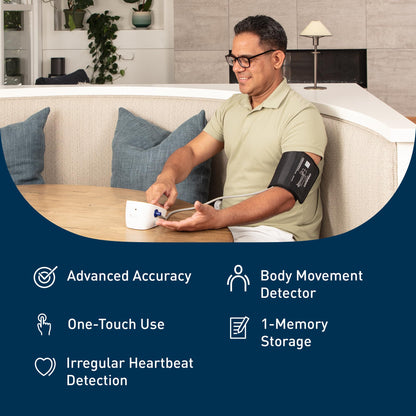 OMRON Iron Upper Arm Blood Pressure Monitor - Clinically Validated Blood Pressure Cuff - Medical Grade with Wide Range 17" Arm Cuff - Available at All In One Marketplace Canada