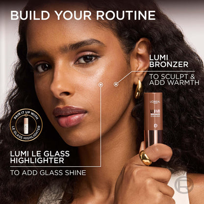 L'Oreal Paris Lumi Bronze Le Stick Soleil Bronzer Stick, Cream-To-Powder Bronzer For A Sunkissed Face Makeup Glow, 120 Copper Bronzette - Available at All In One Marketplace Canada