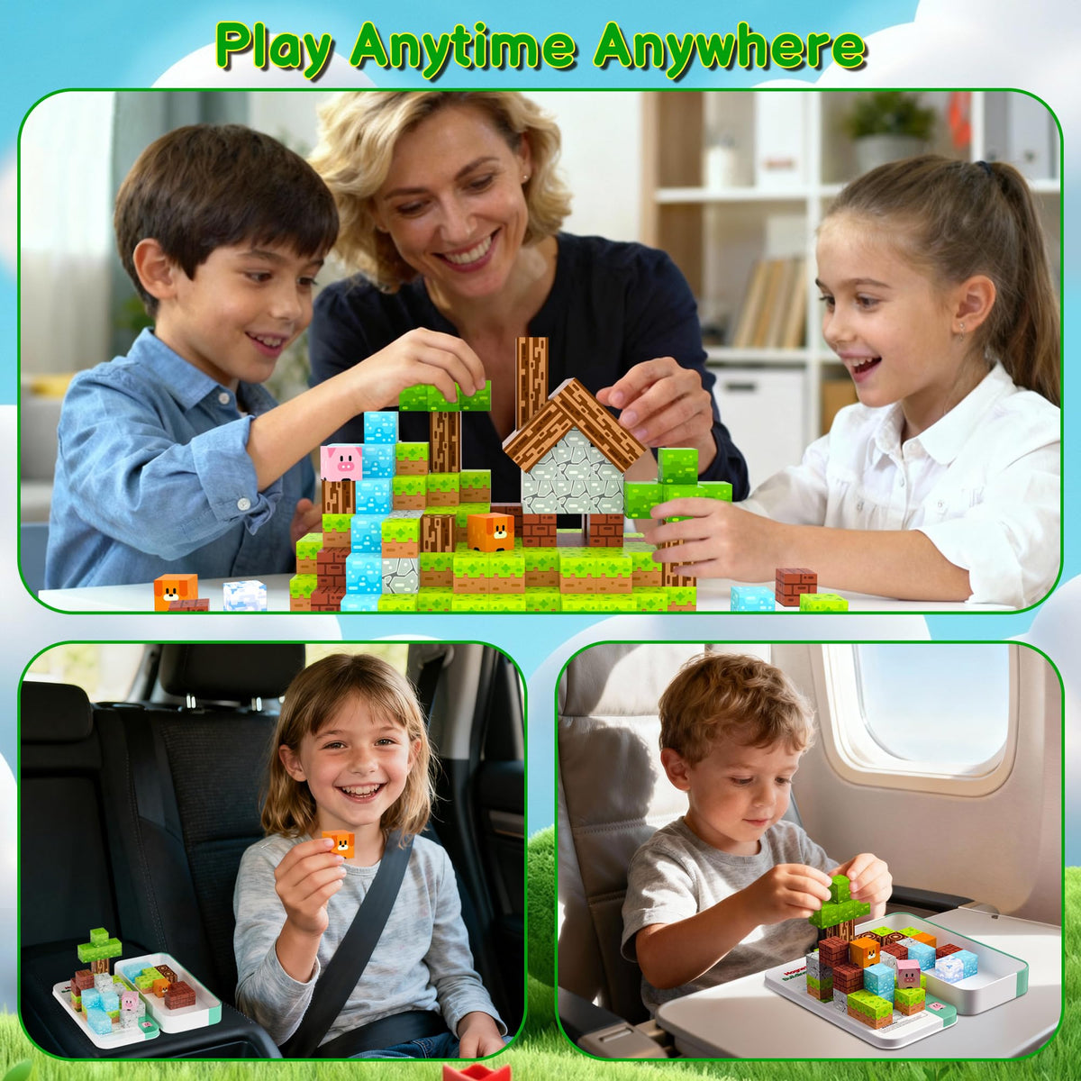 Magnetic Blocks Magnetic Building Blocks Cubes - 35PCS Tin Box Magnet Toys Travel Set STEM Educational for Kids Ages 4-8, 6-8, 8-12 Year Old Boys and Girls Birthday Christmas 🍁 All In One Marketplace Canada