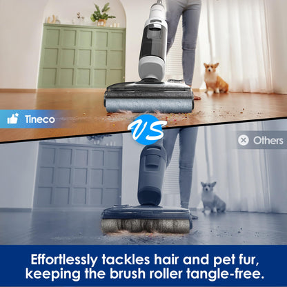 Tineco Floor ONE Stretch S6 Cordless Wet Dry Vacuum Cleaner, 180°Lay-Flat Smart Vacuum Mop, 40 Minutes Long Runtime 158℉ Flashdry Self-Cleaning, Dual-Sided Edge Cleaning Lightweight Floor Cleaner - Available at All In One Marketplace Canada