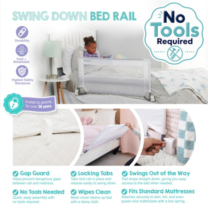 Regalo Swing Down Bedrail, White by natural handmade 🍁 All In One Marketplace Canada