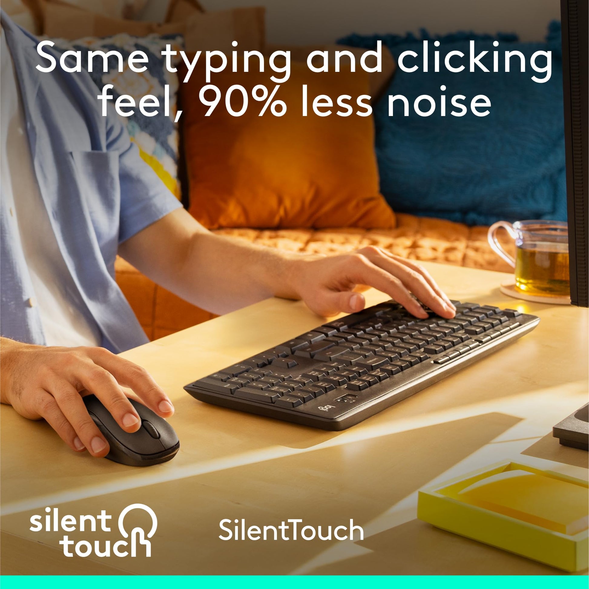 Logitech MK295 Mouse & Keyboard Combo with SilentTouch Technology, Full Numpad, Advanced Optical Tracking, Lag-Free, 90% Less Noise - Graphite - Available at All In One Marketplace Canada