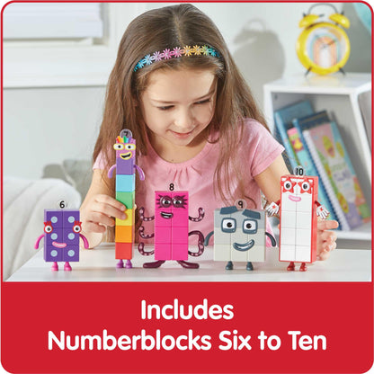 hand2mind Numberblocks Friends Six to Ten, Toy Figures Collectibles, Small Cartoon Figurines for Kids, Mini Action Figures, Character Figures, Play Figure Playsets, Imaginative Play Toys hand2mind