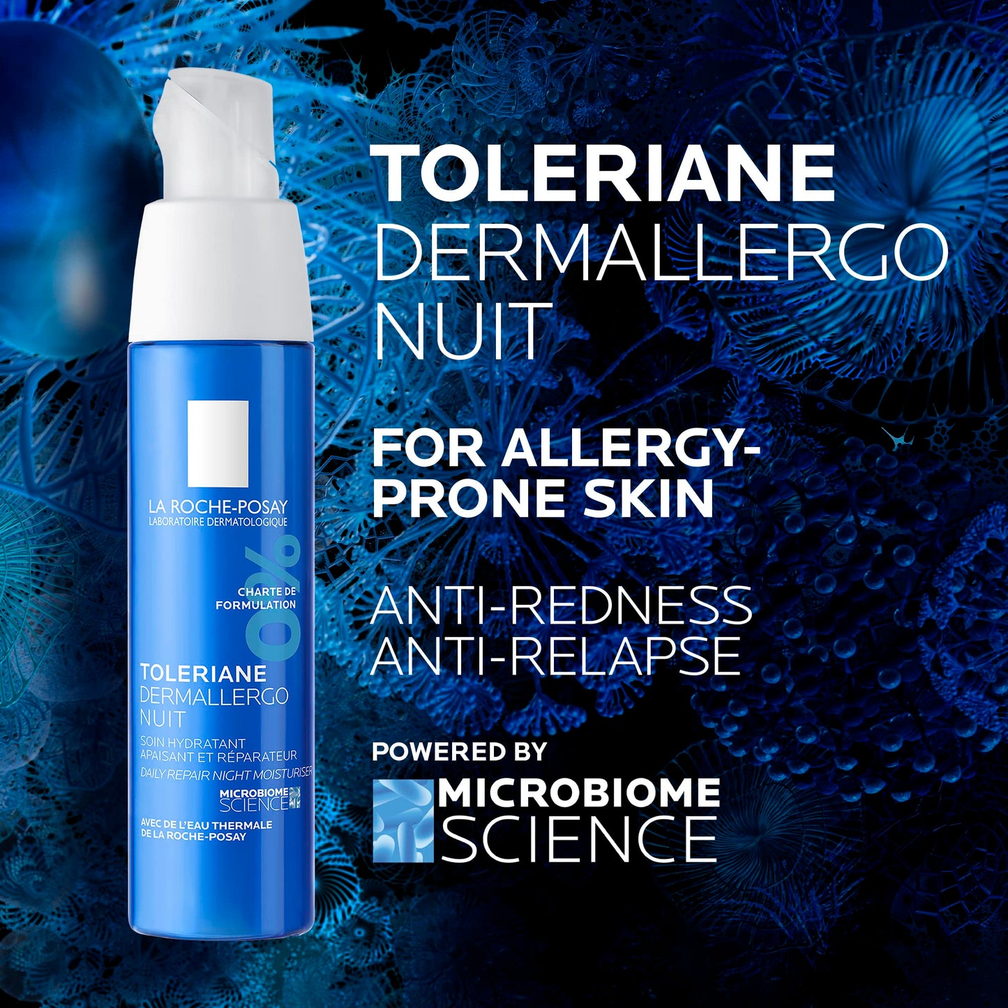 La Roche-Posay Toleriane NIGHT Face cream for Women & Men. Dermallergo Moisturizer for Face, Eyes & Neck. Soothing Ultra Sensitive Skin, Anti-Redness, with Niacinamide & Neurosensine, 40ML 🍁 All In One Marketplace Canada