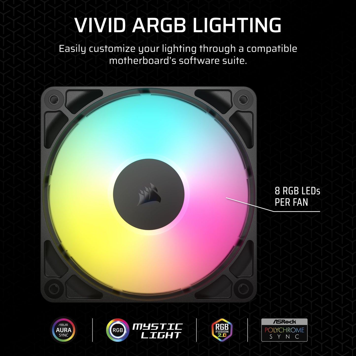 CORSAIR RS120 ARGB 120mm PWM Fans – Daisy-Chain Connection – Low-Noise – Magnetic Dome Bearing – Triple Pack – Black 🍁 All In One Marketplace Canada