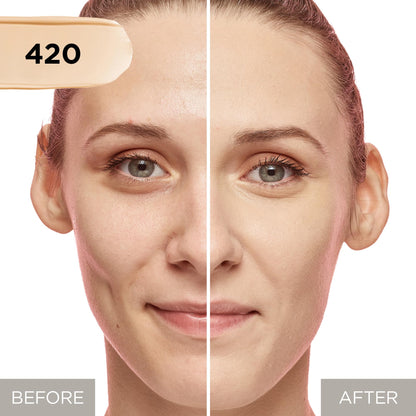 L'Oreal Paris Liquid Foundation, Full Coverage Foundation, Lasting Wear Makeup, With Vitamin C, Infallible Fresh Wear, Shade: 420 True Beige, Pack of 1
