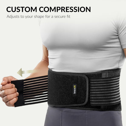 BraceUP Back Support, Back Brace for Men and Women - Lumbar Support Lower Back Belt for Back Pain Relief, Herniated Disc, Heavy lifting, with Dual Adjustable Straps (L/XL 90-110 cm) - Available at All In One Marketplace Canada